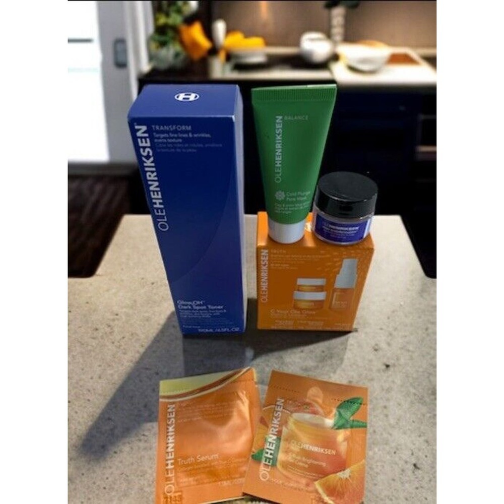 OLE HENRIKSEN Glow2OH Dark Spot Toner 6.5 oz + 3Pc Travel Set + Pore Mask + MORE